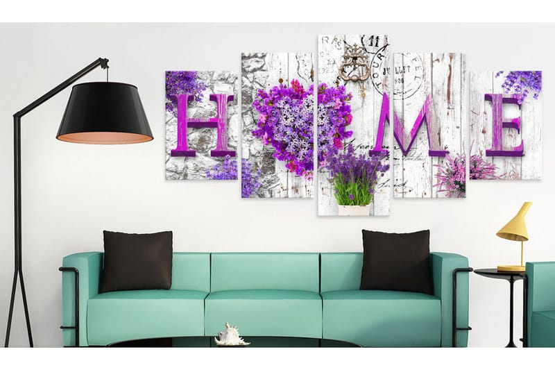 Billede Mauve Asylum 200x100 - Artgeist sp. z o. o. - Boligtilbehør - Billeder & kunst - Billeder på lærred