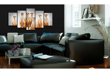 Billede Meerkats 100x50 - Artgeist sp. z o. o. - Boligtilbehør - Billeder & kunst - Billeder på lærred