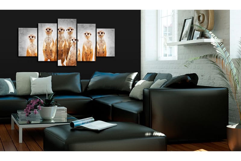 Billede Meerkats 200x100 - Artgeist sp. z o. o. - Boligtilbehør - Billeder & kunst - Billeder på lærred