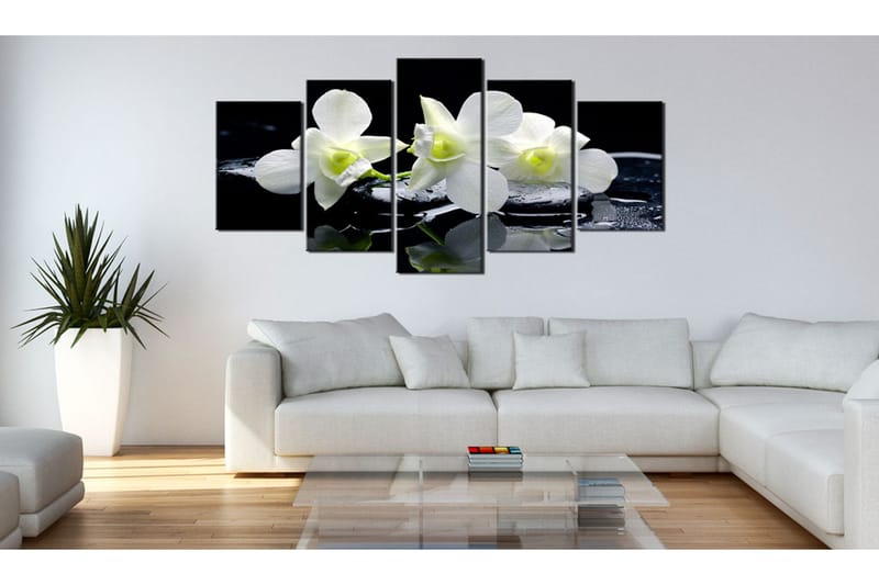 Billede Melancholic Orchids 200x100 - Artgeist sp. z o. o. - Boligtilbehør - Billeder & kunst - Billeder på lærred