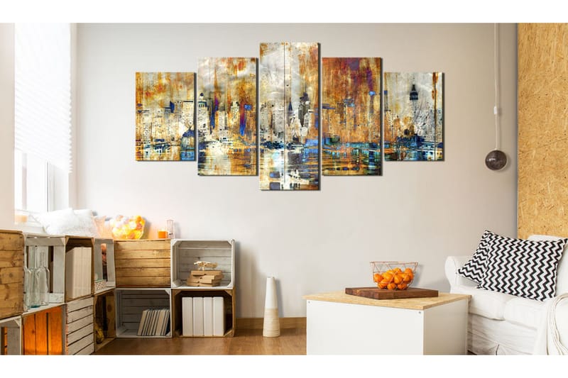 Billede Memory Of The City 200x100 - Artgeist sp. z o. o. - Boligtilbehør - Billeder & kunst - Billeder på lærred