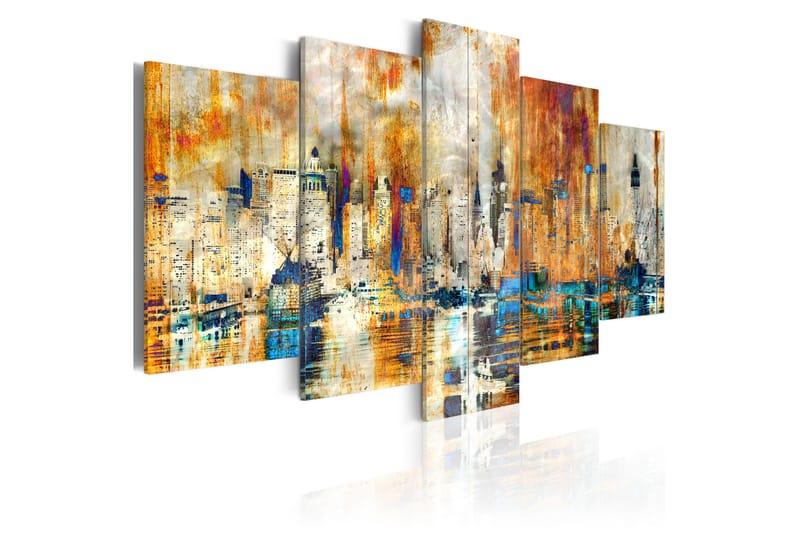 Billede Memory Of The City 200x100 - Artgeist sp. z o. o. - Boligtilbehør - Billeder & kunst - Billeder på lærred