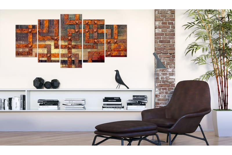 Billede Metal Maze 100x50 - Artgeist sp. z o. o. - Boligtilbehør - Billeder & kunst - Billeder på lærred