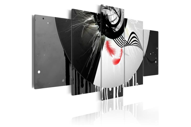 Billede Metal With Red Accents 100x50, Artgeist sp. z o. o.