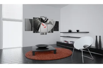 Billede Metal With Red Accents 200x100 - Artgeist sp. z o. o. - Boligtilbehør - Billeder & kunst - Billeder på lærred