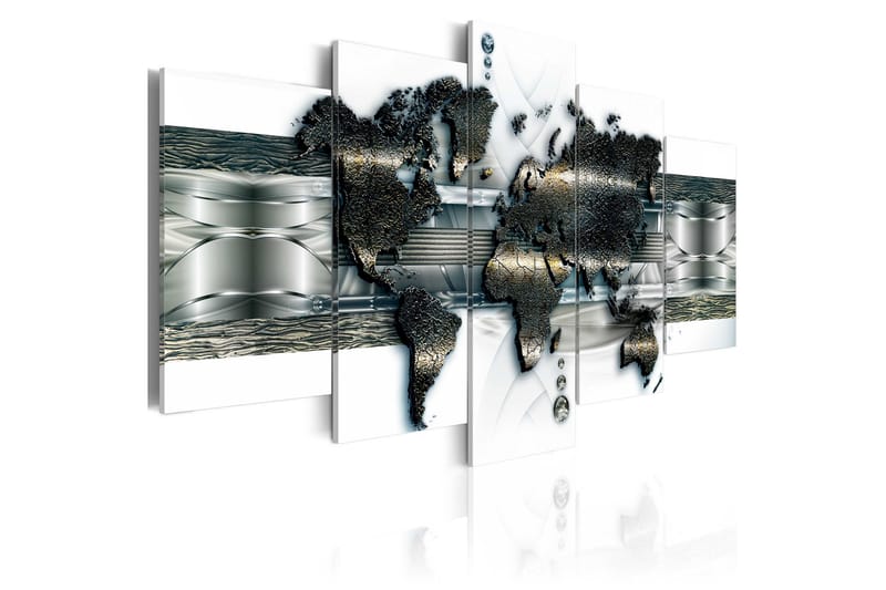 Billede Metal World Map 200x100, Artgeist sp. z o. o.