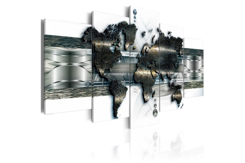Billede Metal World Map 200x100, Artgeist sp. z o. o.