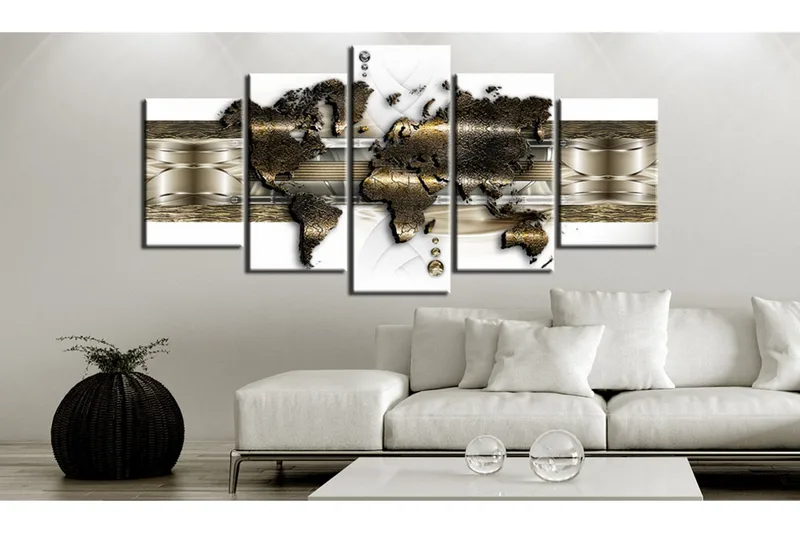 Billede Metalic World 200x100 - Artgeist sp. z o. o. - Boligtilbehør - Billeder & kunst - Billeder på lærred