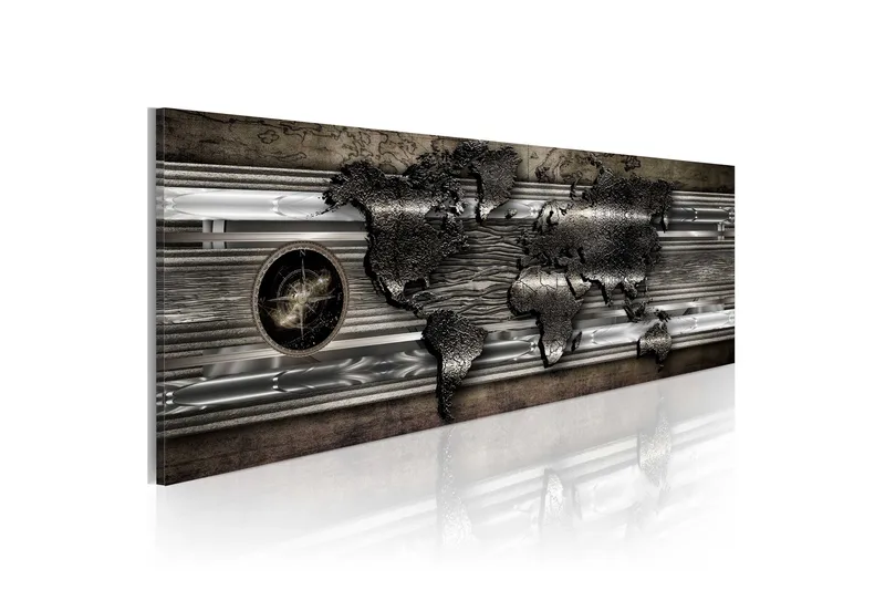 Billede Metallic Map 120x40, Artgeist sp. z o. o.