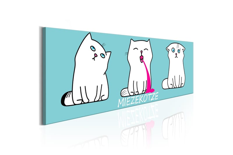 Billede Miezekotze Cat Trio Blue 150x50, Artgeist sp. z o. o.