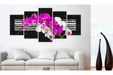 Billede Modest Orchids 200x100 - Artgeist sp. z o. o. - Boligtilbehør - Billeder & kunst - Billeder på lærred