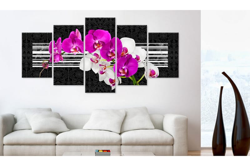 Billede Modest Orchids 200x100 - Artgeist sp. z o. o. - Boligtilbehør - Billeder & kunst - Billeder på lærred