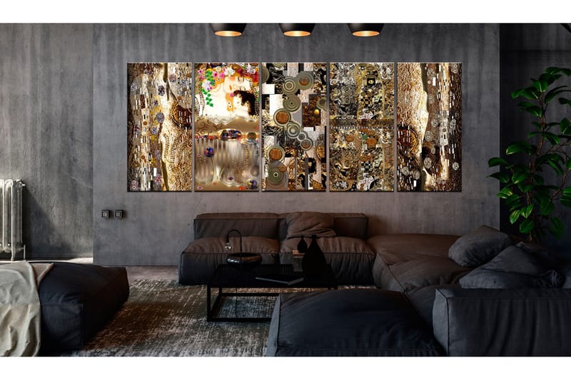 Billede Mom With Child 5 Parts Narrow 200x80 - Artgeist sp. z o. o. - Boligtilbehør - Billeder & kunst - Billeder på lærred