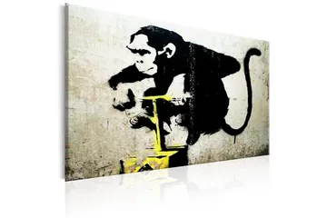 Billede Monkey Detonator by Banksy 120x80 - Artgeist sp. z o. o. - Boligtilbehør - Billeder & kunst - Billeder på lærred