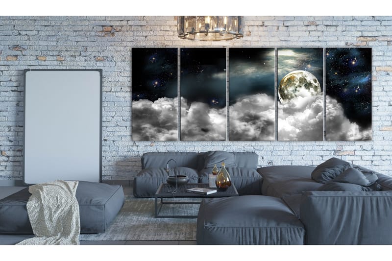 Billede Moon In The Clouds 200x80 - Artgeist sp. z o. o. - Boligtilbehør - Billeder & kunst - Billeder på lærred