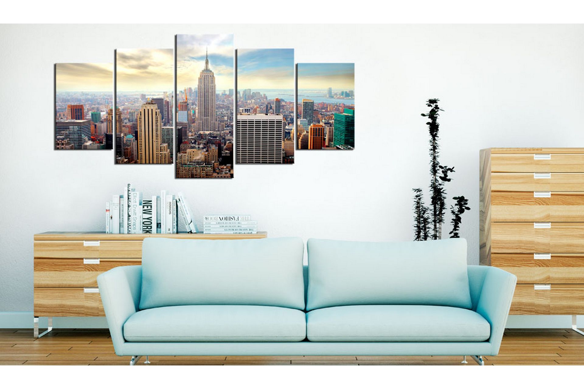 Billede Morning In New York City 200x100 - Artgeist sp. z o. o. - Boligtilbehør - Billeder & kunst - Billeder på lærred
