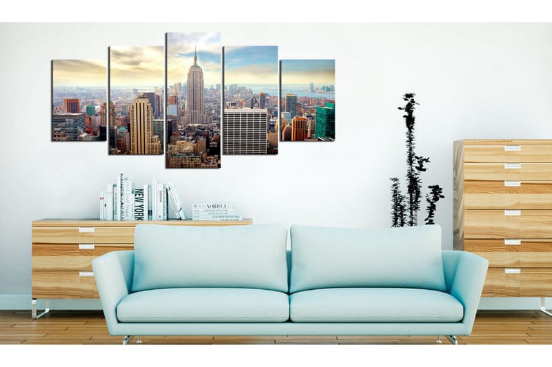 Billede Morning In New York City 200x100 - Artgeist sp. z o. o. - Boligtilbehør - Billeder & kunst - Billeder på lærred