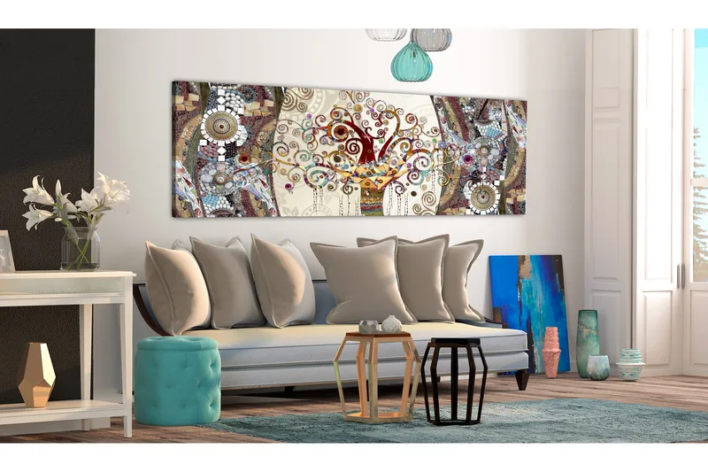 Billede Mosaic Abstract 135x45 - Artgeist sp. z o. o. - Boligtilbehør - Billeder & kunst - Billeder på lærred