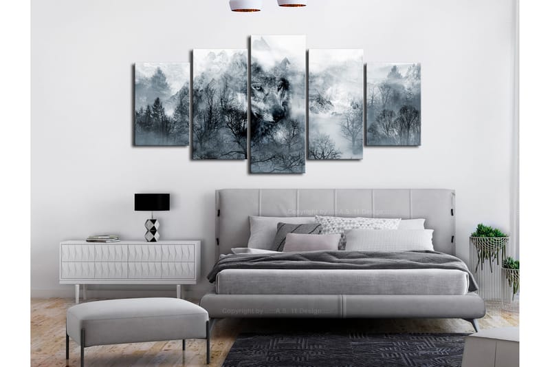 Billede Mountain Predator 5 Parts Wide 100x50 - Artgeist sp. z o. o. - Boligtilbehør - Billeder & kunst - Billeder på lærred