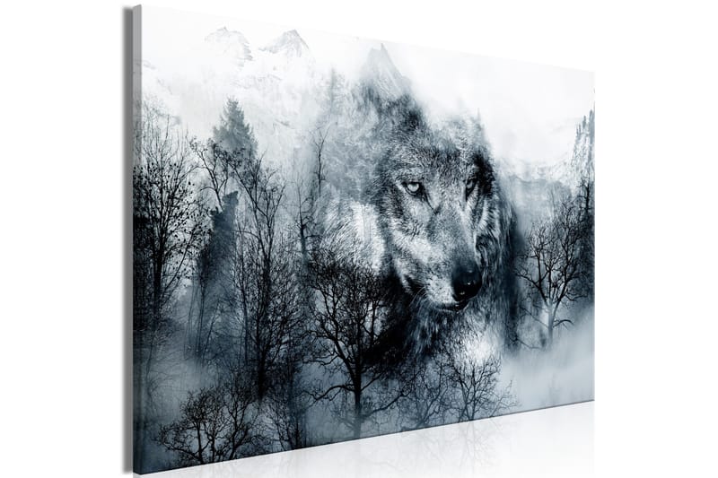 Billede Mountain Predator (1 Del) Bred sort og hvid 90x60 - Artgeist sp. z o. o. - Boligtilbehør - Billeder & kunst - Billeder på lærred