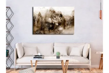 Billede Mountain Predator (1 del) Bred Brun 120x80 - Artgeist sp. z o. o. - Boligtilbehør - Billeder & kunst - Billeder på lærred
