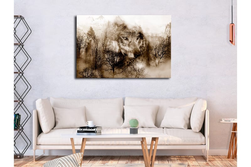 Billede Mountain Predator (1 del) Bred Brun 120x80, Artgeist sp. z o. o.