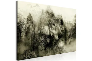 Billede Mountain Predator (1 del) Bred Beige 120x80 - Artgeist sp. z o. o. - Boligtilbehør - Billeder & kunst - Billeder på lærred