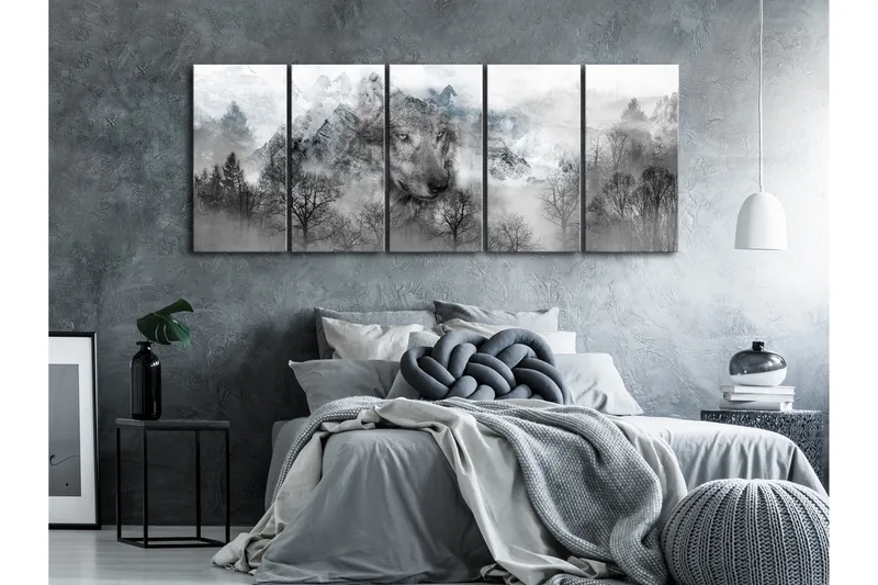 Billede Mountain Predator 5 Parts Narrow 225x90 - Artgeist sp. z o. o. - Boligtilbehør - Billeder & kunst - Billeder på lærred