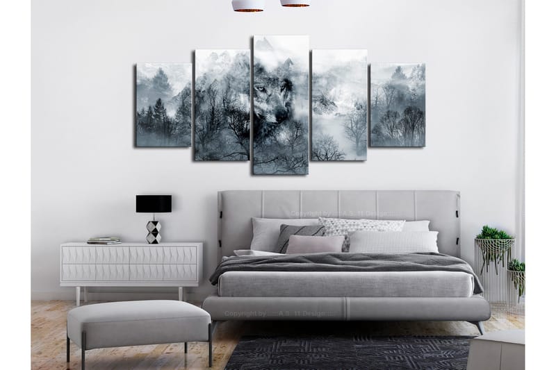 Billede Mountain Predator 5 Parts Wide 200x100 - Artgeist sp. z o. o. - Boligtilbehør - Billeder & kunst - Billeder på lærred