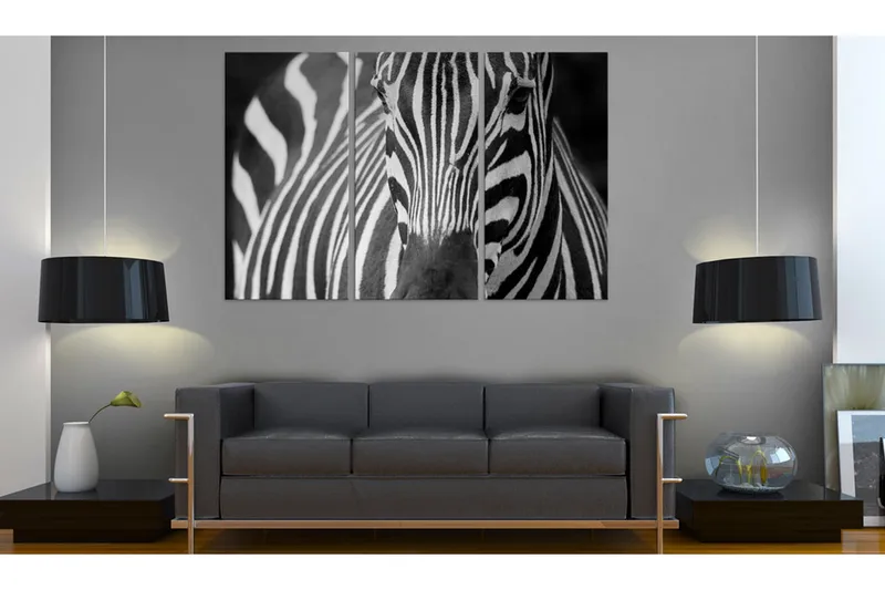 Billede Mrs Zebra 120x80 - Artgeist sp. z o. o. - Boligtilbehør - Billeder & kunst - Billeder på lærred