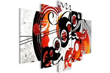 Billede Music Creations 5 Parts Wide 200x100 - Artgeist sp. z o. o. - Boligtilbehør - Billeder & kunst - Billeder på lærred