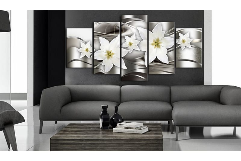 Billede Mysterious Lilies 100x50 - Artgeist sp. z o. o. - Boligtilbehør - Billeder & kunst - Billeder på lærred