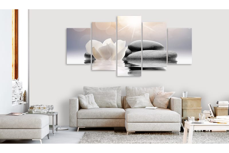 Billede Natural Lightness 5 Parts Wide 100x50 - Artgeist sp. z o. o. - Boligtilbehør - Billeder & kunst - Billeder på lærred