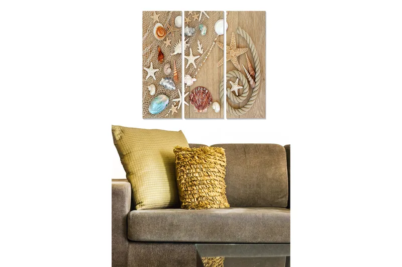 Billede Nautical 3 stk Flerfarvet, 22x05 cm