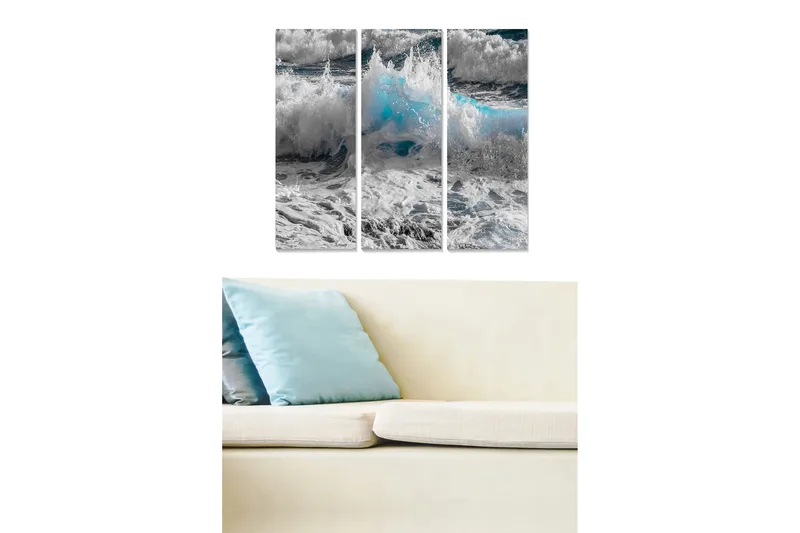 Billede Nautical 3 stk Flerfarvet, 22x05 cm