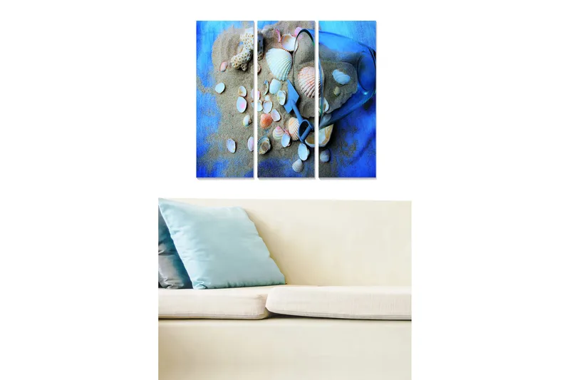 Billede Nautical 3 stk Flerfarvet, 22x05 cm