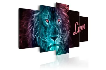 Billede Neon King 200x100 - Artgeist sp. z o. o. - Boligtilbehør - Billeder & kunst - Billeder på lærred