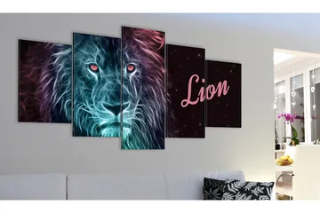Billede Neon King 200x100 - Artgeist sp. z o. o. - Boligtilbehør - Billeder & kunst - Billeder på lærred