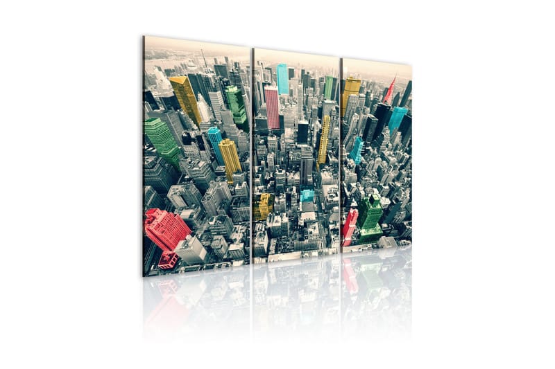 Billede New York, black&white&colors 120x80 - Artgeist sp. z o. o. - Boligtilbehør - Billeder & kunst - Billeder på lærred