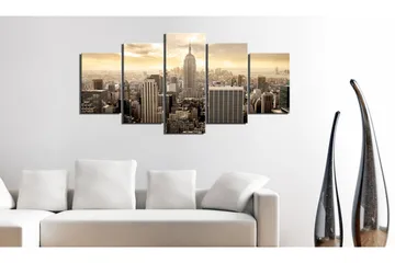 Billede New York And Sunrise 100x50 - Artgeist sp. z o. o. - Boligtilbehør - Billeder & kunst - Billeder på lærred
