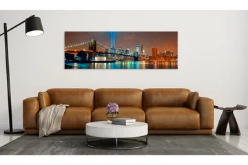 Billede New York City Beautiful Night 150x50 - Artgeist sp. z o. o. - Boligtilbehør - Billeder & kunst - Billeder på lærred