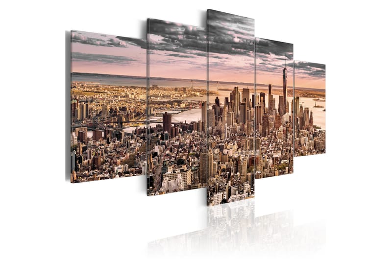 Billede New York City Morning Sky 200x100 - Artgeist sp. z o. o. - Boligtilbehør - Billeder & kunst - Billeder på lærred