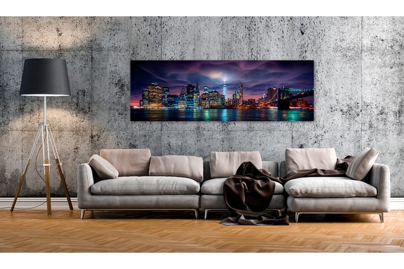 Billede New York Dark City 150x50 - Artgeist sp. z o. o. - Boligtilbehør - Billeder & kunst - Billeder på lærred