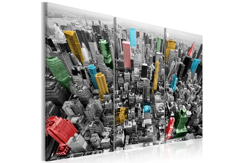 Billede New York i CMYK-farvemodel 90x60, Artgeist sp. z o. o.