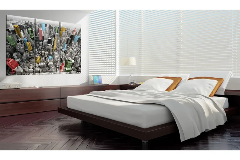 Billede New York i CMYK-farvemodel 90x60 - Artgeist sp. z o. o. - Boligtilbehør - Billeder & kunst - Billeder på lærred