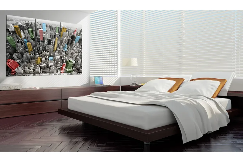 Billede New York i CMYK-farvemodel 90x60 - Artgeist sp. z o. o. - Boligtilbehør - Billeder & kunst - Billeder på lærred