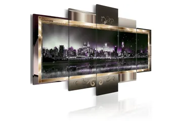 Billede New York Starry Night 200x100 - Artgeist sp. z o. o. - Boligtilbehør - Billeder & kunst - Billeder på lærred
