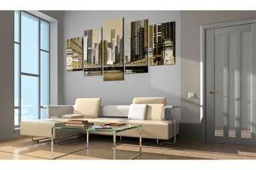 Billede New York Vintage 100x50 - Artgeist sp. z o. o. - Boligtilbehør - Billeder & kunst - Billeder på lærred