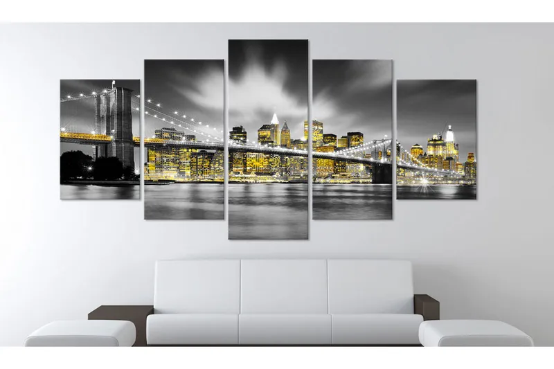 Billede Nyc Amber Eyes 100x50 - Artgeist sp. z o. o. - Boligtilbehør - Billeder & kunst - Billeder på lærred