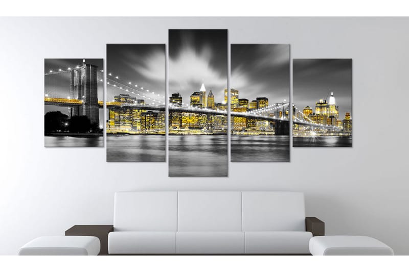 Billede Nyc Amber Eyes 200x100 - Artgeist sp. z o. o. - Boligtilbehør - Billeder & kunst - Billeder på lærred